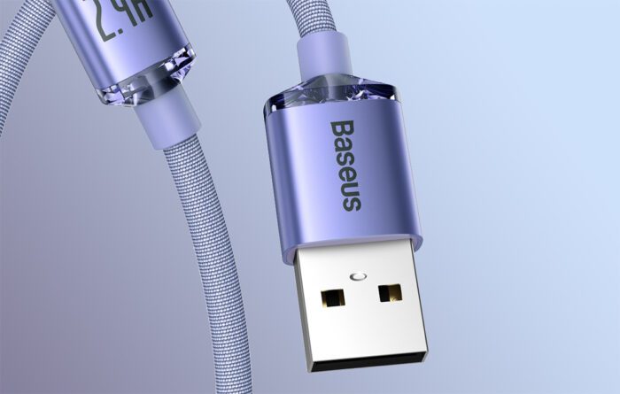 Baseus Crystal Shine cable USB-C to Lightning, 20W, PD, 1.2m (purple) - Image 8