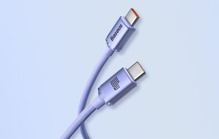 Baseus Crystal Shine cable USB-C to USB-C, 100W, 1.2m (purple) - Image 11
