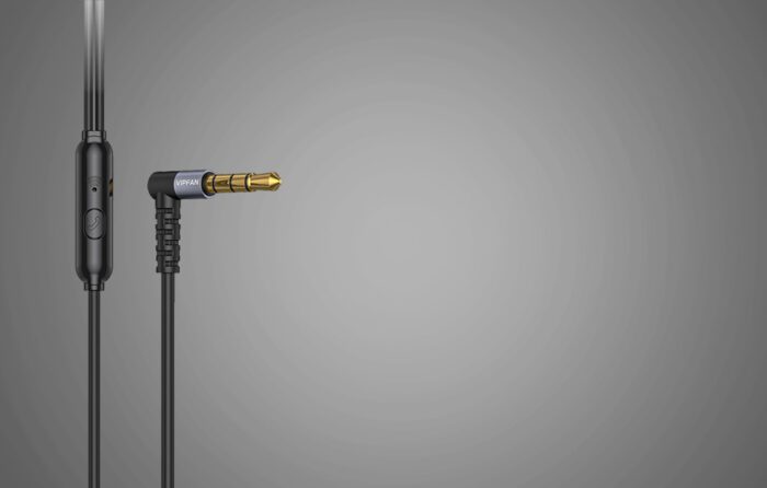 Wired in-ear headphones VFAN M17, 3.5mm jack (black) - Image 5