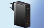 Wall charger Baseus GaN5 Pro 2xUSB-C + USB, 140W (black) - Image 9