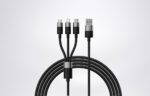 3in1 USB cable Baseus StarSpeed Series, USB-C + Micro + Lightning 3,5A, 1.2m (Black) - Image 8