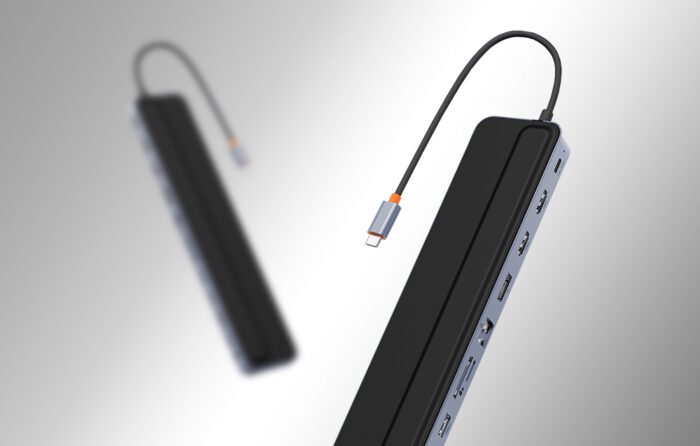 Hub 12w1 Baseus EliteJoy Gen2 series USB-C do 2xHDMI+ 3xUSB 3.0+ PD+ DP+ SD/TF+ RJ45+Type-C+ 3.5mm (dark grey) - Image 8