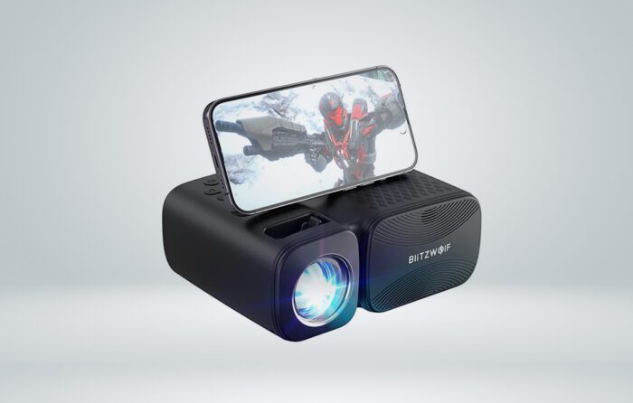 BlitzWolf BW-V3 Mini LED beamer / projector, Wi-Fi + Bluetooth (black) - Image 3