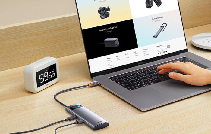 Hub 4in1 Baseus Metal Gleam Series, USB-C to 3x USB 3.0 + Ethernet RJ45 - Image 11