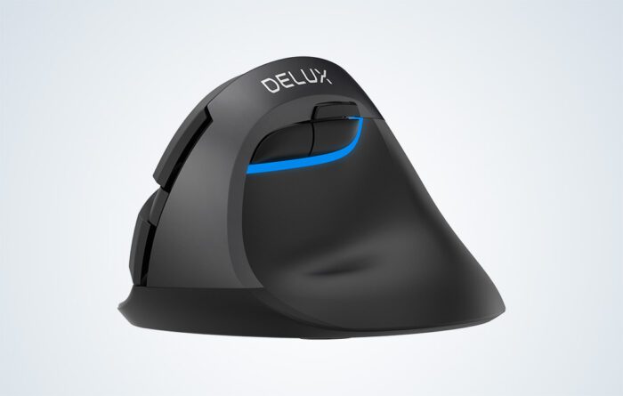 Wireless Vertical Mouse Delux M618Mini DB BT+2.4G 2400DPI (black) - Image 7