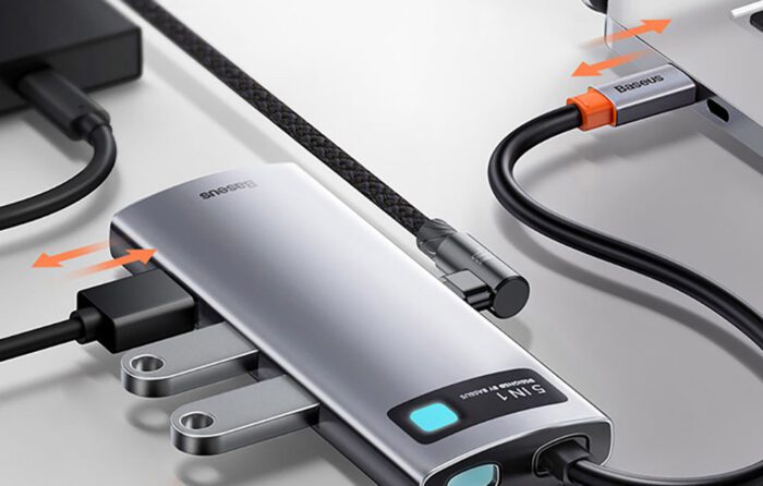 Hub 5in1 Baseus Metal Gleam Series, USB-C to 3x USB 3.0 + HDMI + USB-C PD - Image 15