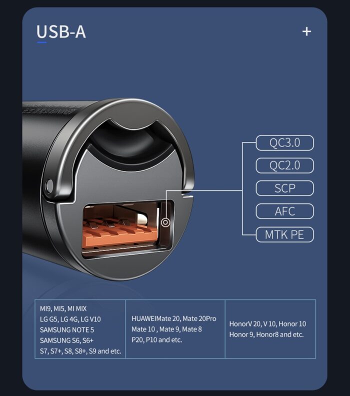 Baseus Tiny Star Mini Quick Charge Car Charger USB Port 30W Grey - Image 8