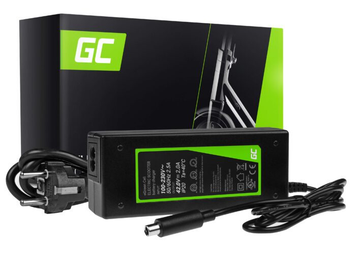 Green Cell Charger for Xiaomi Mija M365, M365 Pro/Segway Ninebot ES1, ES2, ES3, ES4/Lime/Hive/Bird - Image 1