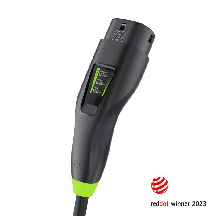 Green Cell Habu EV Mobile Charger 11 kW 7 m Type 2 to CEE 16 A for Charging Electric Vehicles EV PHEV 2in1 Wallbox with GC App - Image 2