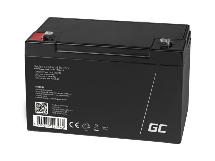 Green Cell AGM VRLA 6V 10Ah maintenance-free battery for the alarm system, cash register, toys - Image 5