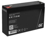 Green Cell AGM VRLA 6V 7Ah maintenance-free battery for the alarm system, cash register, toys