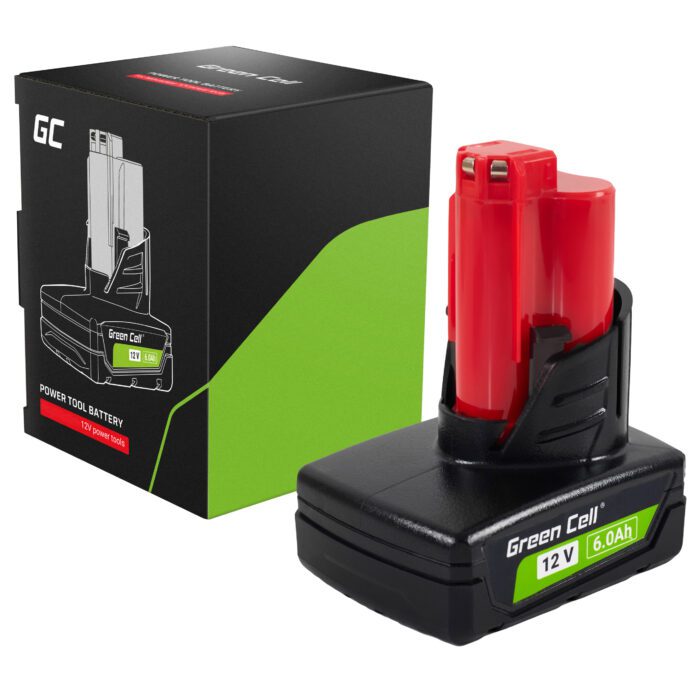 Green Cell Battery for Milwaukee M12 12V 6Ah Replacement Battery M12 B6 4932451395 - Image 1