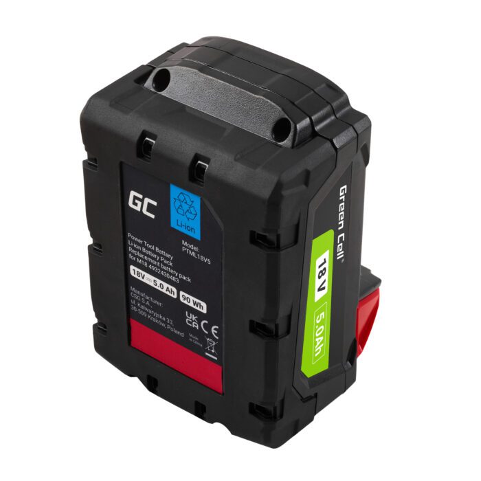 Green Cell Battery for Milwaukee M18 18V 5Ah Replacement Battery M18 B5 4932430483 - Image 5