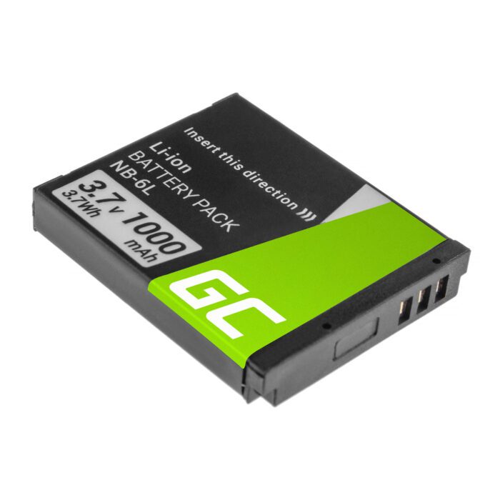 Green Cell Camera Battery NB-6L for Canon PowerShot ELPH 500HS SX 240HS 260HS 270HS 280HS 510HS 520HS 530HS 3.7V 1000mAh - Image 1