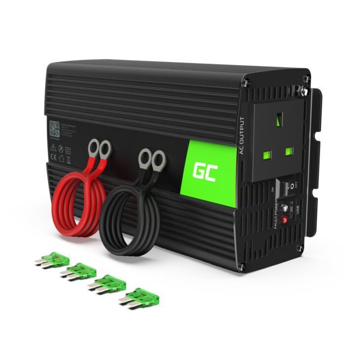 Green Cell Power Inverter 24V to 230V 1000W/2000W Modified sine wave UK PLUG - Image 1