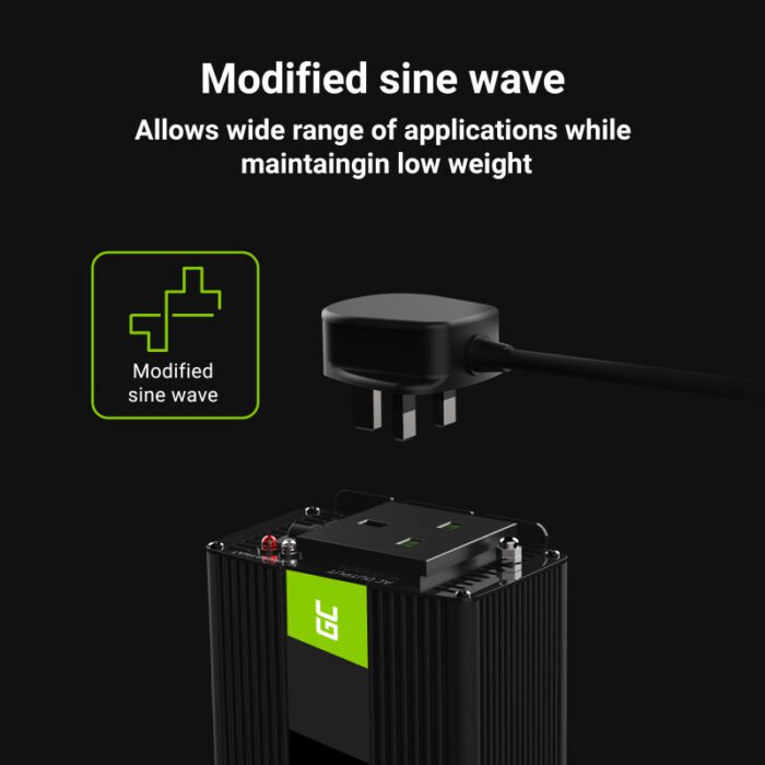 Green Cell Power Inverter 24V to 230V 150W/300W Modified sine wave UK PLUG - Image 4
