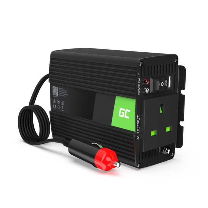 Green Cell Power Inverter 24V to 230V 150W/300W Modified sine wave UK PLUG - Image 1