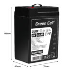 Green Cell CUBE AGM IP54 6V 4Ah VRLA Battery Gel deep cycle scooter mower boat barge mower tractor fishing boat - Image 3