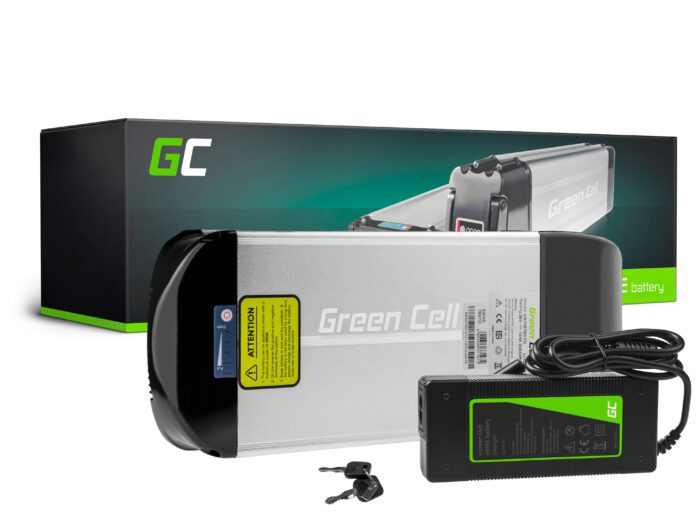 Green Cell® E-Bike Battery 36V 15Ah Li-Ion Rear Rack with Charger - Image 1
