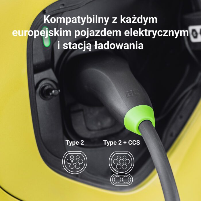 Green Cell GC Snap Type 2 EV Charging Cable 11kW 7m for Tesla Model Y 3 S X, VW ID.4, Kia EV6, Hyundai IONIQ 5, Ford Mach-E - Image 2