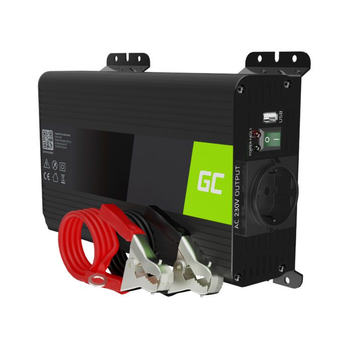 Green Cell Power Inverter PRO 12V to 230V 300W/600W Pure sine wave - Image 1