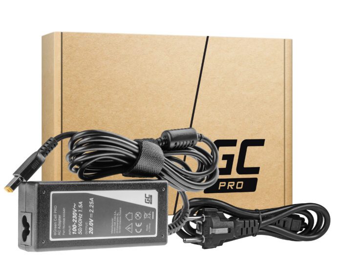 Green Cell PRO Charger / AC Adapter 20V 2.25A 45W for Lenovo G40-30 G50-30 V110-15IAP V130-15IGM Yoga 300-11IBR ThinkPad X240 - Image 1