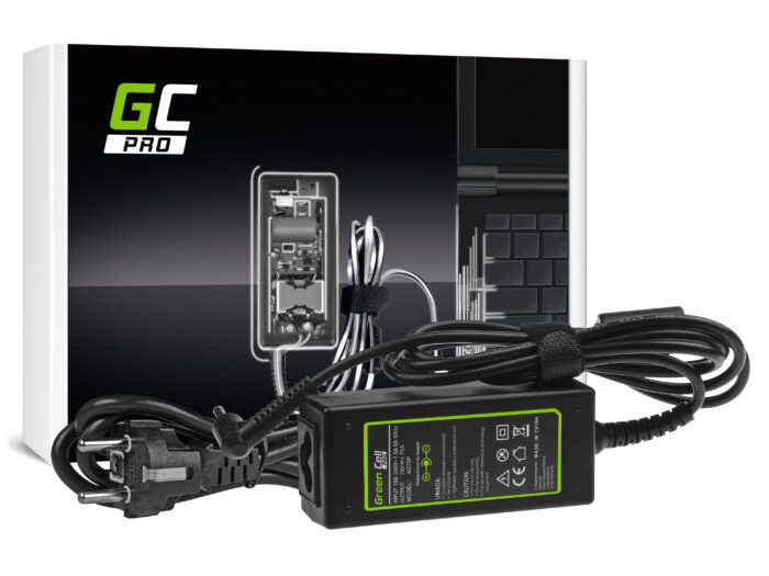 Green Cell PRO Charger / AC Adapter 19V 1.75A 33W for Asus X201E Vivobook F200CA F200MA F201E Q200E S200E X200CA X200M X200MA - Image 1