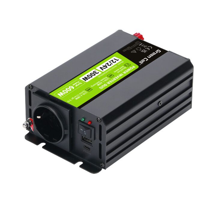 Green Cell® Inverter Voltage converter 12V / 24V to 230V 300W/600W DUO - Image 2