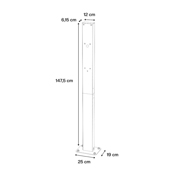 Greencell HabuDen Post stand mounting post for HabuDen Wallbox electric car charging stations - Image 4