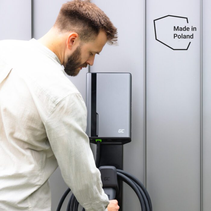 Green Cell GC HabuDen Wallbox 22kW 32A 5m Cable Type 2 Smart EV Charging Station with GC App Bluetooth WiFi - Image 2