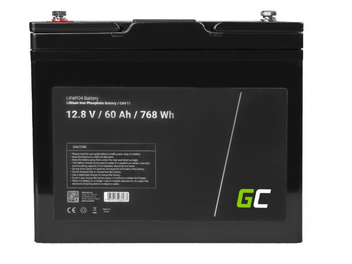 Green Cell LiFePO4 Battery 12V 12.8V 60Ah for photovoltaic system, campers and boats - Image 2