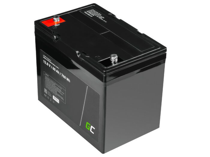 Green Cell LiFePO4 Battery 12V 12.8V 60Ah for photovoltaic system, campers and boats - Image 1