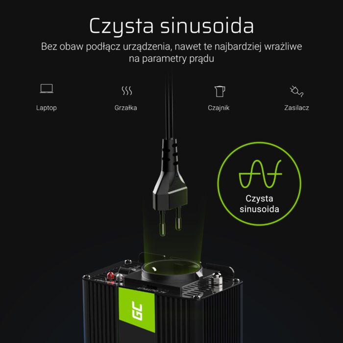 Green Cell Power Inverter UPS 12V to 230V Pure sine wave 300W/600W for furnances and central heating pumps - Image 3