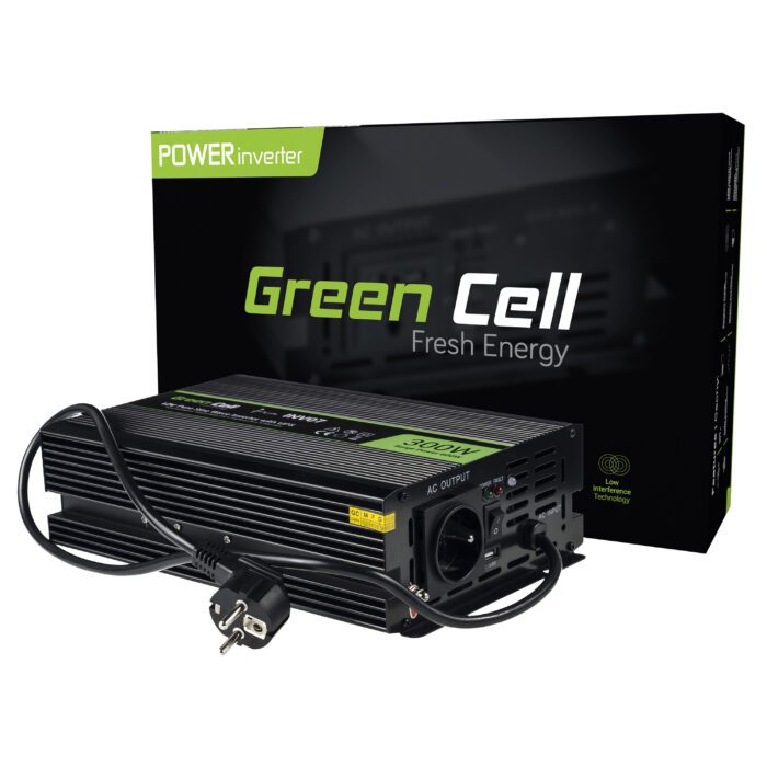 Green Cell Power Inverter UPS 12V to 230V Pure sine wave 300W/600W for furnances and central heating pumps - Image 1