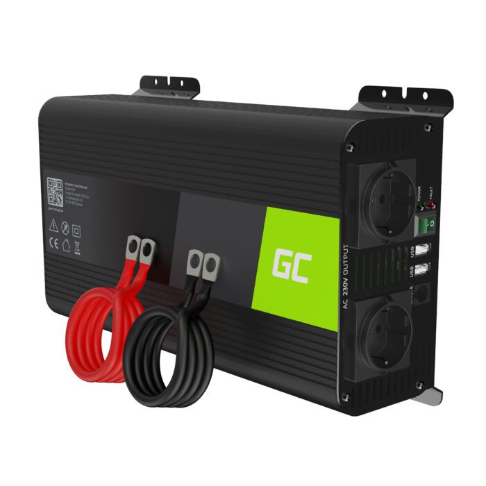 Green Cell Power Inverter PRO 12V to 230V 1000W/2000W Pure sine wave - Image 1