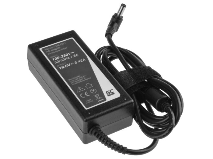 Green Cell PRO Charger / AC Adapter 19V 3.42A 65W for Asus R510C R510L R556L X550C X550L Toshiba Satellite C650 L750 - Image 4