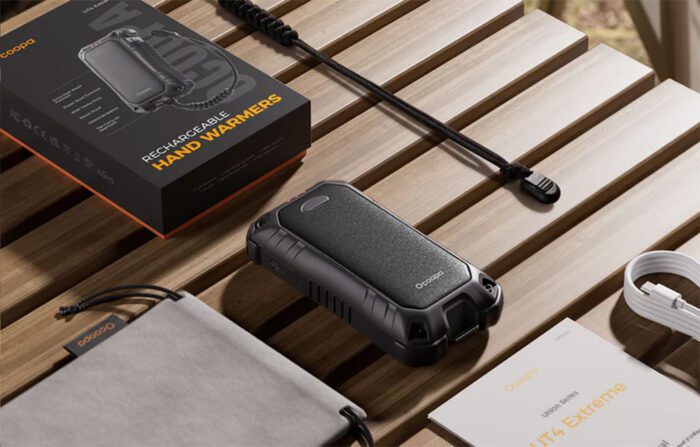 Ocoopa UT4 Extreme 2x5000 mAh hand warmer with powerbank function, USB-C, black - Image 2