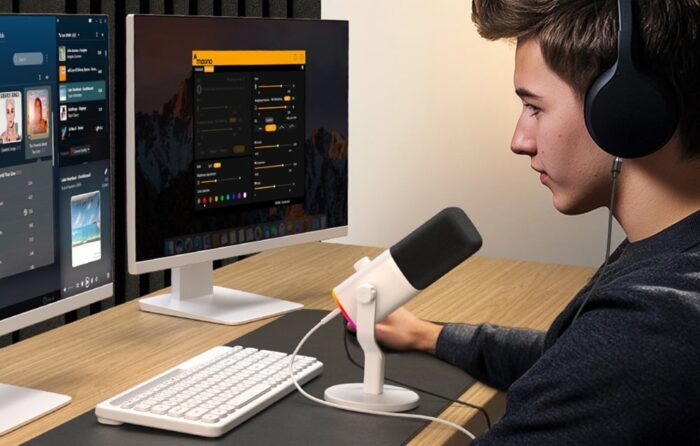 Maono PD100X microphone (white) - Image 8